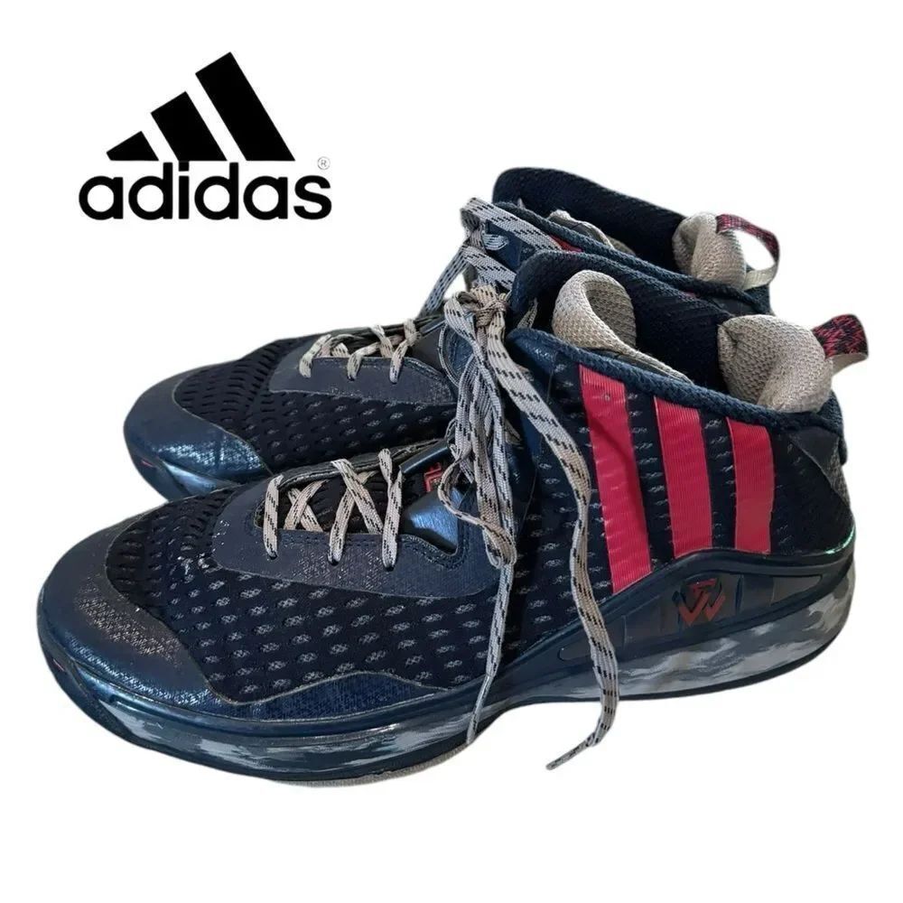 Adidas Men's J John Wall 1 Navy Red Signature Retired Sneakers 11
